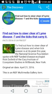 Discovery & Inventions News android App screenshot 1